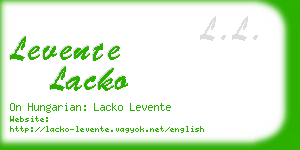 levente lacko business card